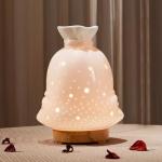 160ML Ceramic Diffuser for Essential Oils Lucky Bag Aromatherapy Diffuser Ultrasonic Cool Mist Humidifier with Intermittent Mist Modes Waterless Auto Off for Room Office
