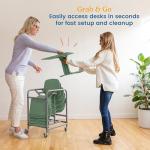 ECR4Kids The Surf Storage Rack, Stores 10 Portable Lap Desks, Flexible Seating, Silver