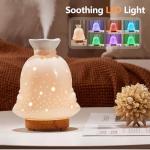 160ML Ceramic Diffuser for Essential Oils Lucky Bag Aromatherapy Diffuser Ultrasonic Cool Mist Humidifier with Intermittent Mist Modes Waterless Auto Off for Room Office