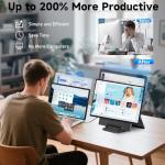 Laptop Screen Extender 23.8", 1080P FHD, IPS Portable Monitor with Rotable Detachable Stand & VESA, Height Adjustable Laptop Monitor Extender, Plug-Play for Windows/Mac/Android/Chrome/Linus/PS/Switch