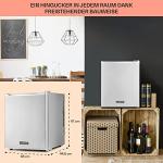 Klarstein Happy Hour – Mini bar, réfrigérateur à boissons, Compression, température de refroidissement : 5-15 °C, classe d'efficacité énergétique A, silencieux : 0 dB, lumière LED, 25 L, Argent