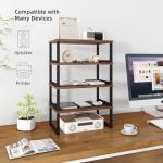 Simple Trending 2 Pack Monitor Stand Riser, Wood Desk Storage Organizer for Office Laptop, Computer, Antique Brown