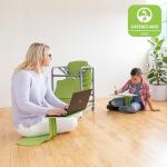 ECR4Kids The Surf Storage Rack, Stores 10 Portable Lap Desks, Flexible Seating, Silver