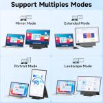 Laptop Screen Extender 23.8", 1080P FHD, IPS Portable Monitor with Rotable Detachable Stand & VESA, Height Adjustable Laptop Monitor Extender, Plug-Play for Windows/Mac/Android/Chrome/Linus/PS/Switch