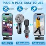 AMASUPER Wireless Mini Microphone for iPhone 15/16, iPad, Android, Wireless Lavalier Microphone with Noise Reduction, Portable USB C Lapel Mic for Video Recording, Vlog, Tiktok, YouTube