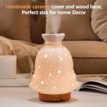 160ML Ceramic Diffuser for Essential Oils Lucky Bag Aromatherapy Diffuser Ultrasonic Cool Mist Humidifier with Intermittent Mist Modes Waterless Auto Off for Room Office