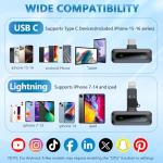 AMASUPER Wireless Mini Microphone for iPhone 15/16, iPad, Android, Wireless Lavalier Microphone with Noise Reduction, Portable USB C Lapel Mic for Video Recording, Vlog, Tiktok, YouTube
