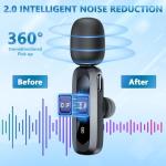 AMASUPER Wireless Mini Microphone for iPhone 15/16, iPad, Android, Wireless Lavalier Microphone with Noise Reduction, Portable USB C Lapel Mic for Video Recording, Vlog, Tiktok, YouTube