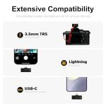 Rythflo Wireless Lavalier Microphone for iPhone/Camera/Android/Laptop with Noise Cancellation, 25H Battery Life, 229ft Range, Clip on Wireless Lapel Mic for Video Recording, Vlogging, Interview