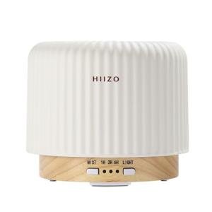 HIIZO T19 Ceramic Aroma Diffuser – 200ml Ultrasonic Essential Oil Diffuser with Breathing Light, Auto-Off, Natural Wood Base, Handcrafted White Ceramic for Home Décor