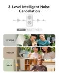 Hollyland Lark A1 Wireless Mini Microphone for iPhone & Android, 48kHz/24-bit, 3-Level Intelligent Noise Cancel, Microphone for YouTube, Podcast, Vlogging (White, 2TX + 2RX + Charging Case)