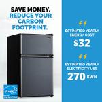 Newair 3.1 Cu. Ft. Compact Mini Fridge with Freezer, Energy Star Certified, Dual Zone Refrigerator, Interior LED Light, Crisper Drawer, Perfect for Dorm Rooms, Bedrooms, Home Offices, and RV Vans
