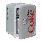 Diet Coke Mini Fridge - 6 Can Refrigerator for Bedroom Office, Portable Table Top Beverage Cooler, 12V 110V Refrigerador For Drinks, Soda, Wine, Use In Car, Dorm, Outdoor, Patio