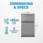 Newair 3.1 Cu. Ft. Compact Mini Fridge with Freezer, Energy Star Certified, Dual Zone Refrigerator, Interior LED Light, Crisper Drawer, Perfect for Dorm Rooms, Bedrooms, Home Offices, and RV Vans