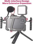 ULANZI Smartphone Video Rig with Handle, LINO Filmmaking Case Aluminum Alloy Phone Video Stabilizer Grip Tripod Mount for Video Maker Videographer with Cold Shoe for iPhone 16 15 Mini Pro Max 8 Plus