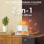 SALKING 2-in-1 Ultrasonic Essential Oil Diffuser & Himalayan Salt Lamp, Aromatherapy Diffuser Cool Mist Humidifier with 3 Brightness, Salt Therapy Lamp, Pure Himalayan Salt Rock, 150ml (Marble)