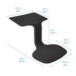 ECR4Kids The Surf Portable Lap Desk, Flexible Seating, Black, 10-Pack