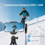 Wireless lavalier Microphone,Microphone for iPhone & USB-C Plug, mini mic Wireless mic with Noise Reduction, LED Display & Rotatable Clip - Ideal for Vlog, TikTok & Content Creation