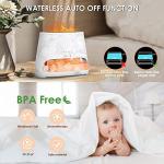 SALKING 2-in-1 Ultrasonic Essential Oil Diffuser & Himalayan Salt Lamp, Aromatherapy Diffuser Cool Mist Humidifier with 3 Brightness, Salt Therapy Lamp, Pure Himalayan Salt Rock, 150ml (Marble)