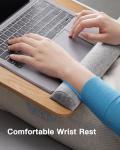 HUANUO Lap Desk - Fits up to 17 inches Laptop Desk, Built in Mouse Pad & Wrist Pad for Notebook, Laptop, Tablet, Lap Stand with Tablet, Pen & Phone Holder (Wood Grain)