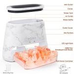 SALKING 2-in-1 Ultrasonic Essential Oil Diffuser & Himalayan Salt Lamp, Aromatherapy Diffuser Cool Mist Humidifier with 3 Brightness, Salt Therapy Lamp, Pure Himalayan Salt Rock, 150ml (Marble)