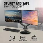 ELG Full Motion Swivel Dual Monitor Desk Mount Stand Gas Spring for Two Screens 17” to 35'' (4.4lbs to 19.8lbs Load for Each Display), Computer Monitor Stand F160N, Black