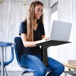 ECR4Kids The Surf Portable Lap Desk, Flexible Seating, Black, 10-Pack