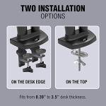 ELG Full Motion Swivel Dual Monitor Desk Mount Stand Gas Spring for Two Screens 17” to 35'' (4.4lbs to 19.8lbs Load for Each Display), Computer Monitor Stand F160N, Black