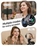 LID LIRDDY Wireless Lavalier Microphone for iPhone: 2PCS Mini Wireless Microphones for Android Equipment - Noise Reduction Lapel Mic for Professional Recording - 80h Battery Life - 48KHz Studio Sound