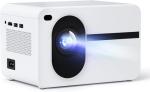 Wielio Projector with WiFi and Bluetooth Native 1080P Full HD Projector 18000 Lumens Outdoor 200" Projection Screen Video Movie Proyector Compatible with Smartphone, HDMI,USB,AV,Fire Stick, PS5, White