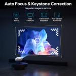 [Google TV Licensed&Voice Control] Projector, Outdoor Smart 1080P Projector with WiFi and Bluetooth, Auto Focus & Keystone, Movie Video Projector, Home Cinema Mini Portable Proyector for iOS/Android