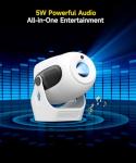 【Electric Focus】Projector with WiFi 6 and Bluetooth 5.0, Mini Portable Native 720P with 4K Support, Smart Proyector Built in Android 11, Auto Vertical Keystone, Home Movie Projectors for Outdoor