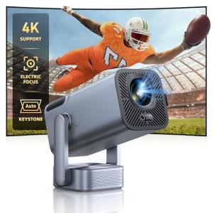 Mini Projector with WiFi and Bluetooth, [600ANSI/Electric Focus] Native 1080P 4K Portable-Outdoor-Movie Projector, 270°Adjustable Stand/Auto Keystone, TOPTRO Smart Proyector for Phone/TV Stick