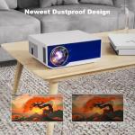 ZDK Native 1080P 18000 Lumen 4K Supported Projector with wifi and bluetooth, Bedroom Outdoor Indoor Projector Compatible with Smartphone, HDMI, USB, AV, Fire Stick, PS5 for Home, Bedroom, Outdoor Use