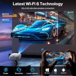 [Google TV Licensed&Voice Control] Projector, Outdoor Smart 1080P Projector with WiFi and Bluetooth, Auto Focus & Keystone, Movie Video Projector, Home Cinema Mini Portable Proyector for iOS/Android