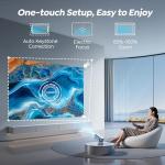 Mini Projector with WiFi and Bluetooth, [600ANSI/Electric Focus] Native 1080P 4K Portable-Outdoor-Movie Projector, 270°Adjustable Stand/Auto Keystone, TOPTRO Smart Proyector for Phone/TV Stick