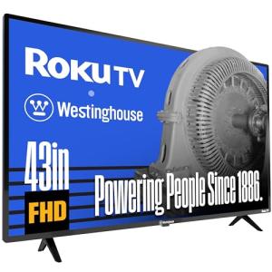Westinghouse Roku TV - 43 Inch Smart TV, 1080P FHD Television with Wi-Fi Connectivity and Mobile App, LED Flat Screen Compatible with Apple HomeKit, Alexa and Google Assistant