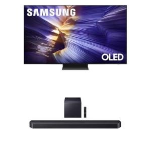 Samsung 55-Inch Class OLED S90F 4K Smart TV (2025 Model) NQ4 AI Gen3 Processor, 4K AI Upscaling Pro Q-Series Soundbar HW-Q900F 7.1.2 ch Subwoofer (2025 Model)