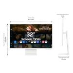 Samsung 32” Smart Monitor M8 (M80F) 4K UHD Display, Samsung Vision AI, Smart TV Apps, Gaming Hub, USB-C, HDMI and USB-A, White, LS32FM803UNXZA, 2025