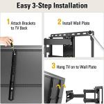 Mounting Dream TV Wall Mount for 32-65 Inch Television,Mount with Swivel and Tilt, Full Motion Bracket with Articulating Dual Arms, Fits 16inch Studs, Max VESA 400X400 mm, 99lbs, MD2380