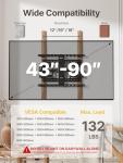monTEK Ultra Slim TV Wall Mount for 43-90 Inch TVs | 1.1" Thin Low Profile Full Motion Bracket | Dual Swivel Articulating Arms with Tilt | Max VESA 600x400mm | Holds 132lbs | Fits 16"/18" Studs