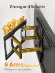 monTEK Ultra Slim TV Wall Mount for 43-90 Inch TVs | 1.1" Thin Low Profile Full Motion Bracket | Dual Swivel Articulating Arms with Tilt | Max VESA 600x400mm | Holds 132lbs | Fits 16"/18" Studs