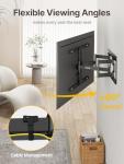 monTEK Ultra Slim TV Wall Mount for 43-90 Inch TVs | 1.1" Thin Low Profile Full Motion Bracket | Dual Swivel Articulating Arms with Tilt | Max VESA 600x400mm | Holds 132lbs | Fits 16"/18" Studs