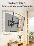monTEK Ultra Slim TV Wall Mount for 43-90 Inch TVs | 1.1" Thin Low Profile Full Motion Bracket | Dual Swivel Articulating Arms with Tilt | Max VESA 600x400mm | Holds 132lbs | Fits 16"/18" Studs