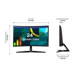 Samsung S3 S36GD 24-in 100 Hz Curved Computer Monitor - LS24D368GANXZA