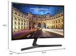 Samsung CF390 Series 27 inch FHD 1920x1080 Curved Desktop Monitor for Business, HDMI, VGA, VESA mountable, 3-Year Warranty, TAA (C27F390FHN), Black