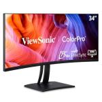 ViewSonic VP3456A 34 Inch Ultrawide QHD 1440p Curved Monitor with 100W USB C, Ethernet RJ45, FreeSync, USB Hub, 100% sRGB, 14-bit 3D LUT