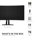 ViewSonic VP3456A 34 Inch Ultrawide QHD 1440p Curved Monitor with 100W USB C, Ethernet RJ45, FreeSync, USB Hub, 100% sRGB, 14-bit 3D LUT