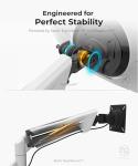 Modernsolid Heavy Duty Monitor Arm Desk Mount for 34 to 49 inch Ultrawide Curved Flat Monitors, Supports 14 to 37 lbs, Smooth Gas Spring Movement, VESA 75x75/100x100, Black