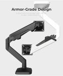 Modernsolid Heavy Duty Monitor Arm Desk Mount for 34 to 49 inch Ultrawide Curved Flat Monitors, Supports 14 to 37 lbs, Smooth Gas Spring Movement, VESA 75x75/100x100, Black